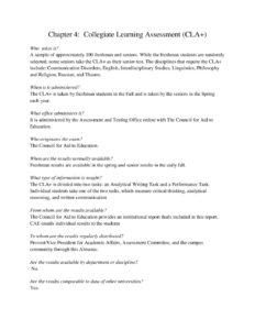 Collegiate Learning Assessment (CLA)